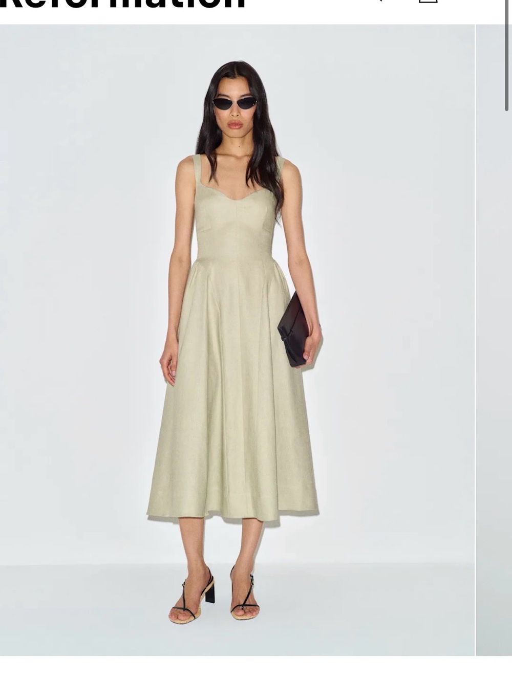 Reformation Birdie Linen Dress